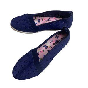 Take a Walk blue floral cutout size 10 flats